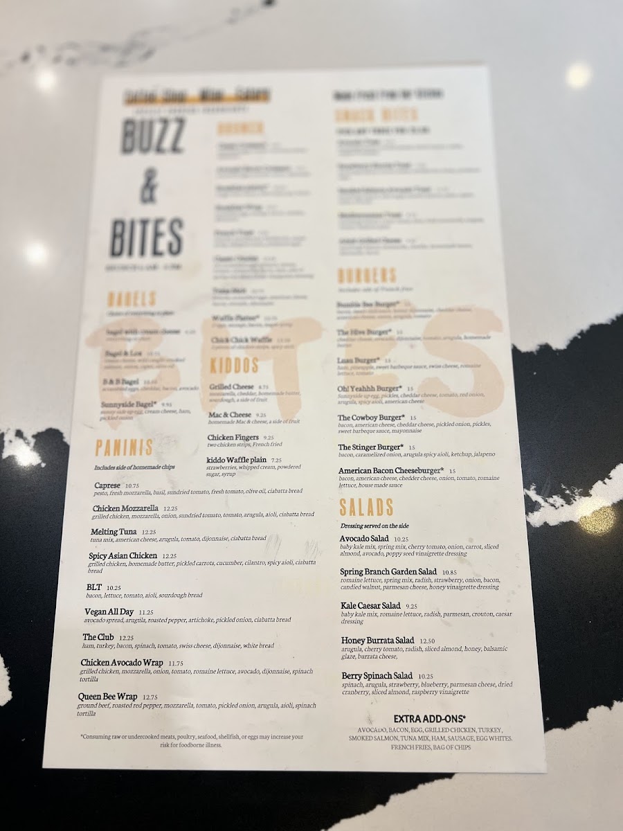 Menu Buzz & Bites Katy-4