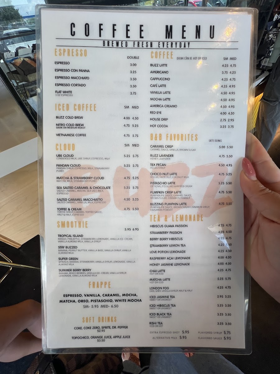 Menu Buzz & Bites Katy-9